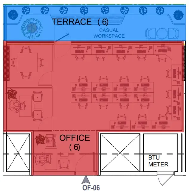  bedroom Office floor plan at Celesto 4