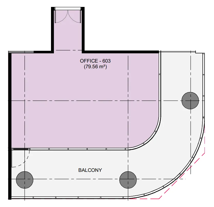  bedroom Office floor plan at Azizi Emerald