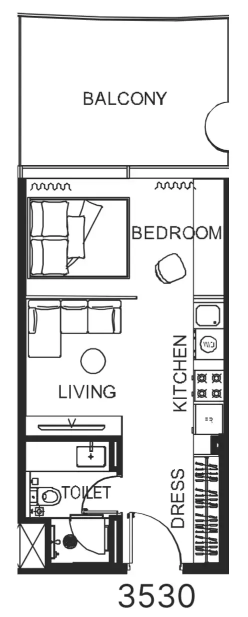0 bedroom Apartments floor plan at The WOW Tower