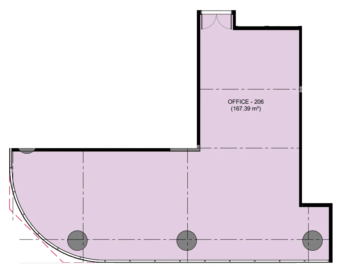  bedroom Office floor plan at Azizi Emerald