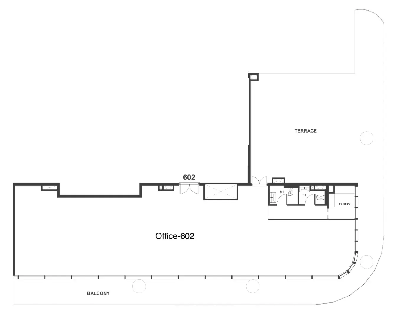  bedroom Office floor plan at Interstellar Tower