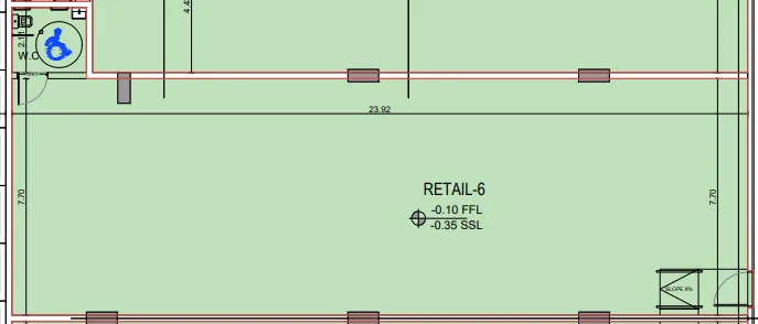  bedroom Retail floor plan at Binghatti Flare