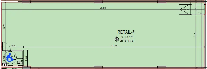  bedroom Retail floor plan at Binghatti Flare