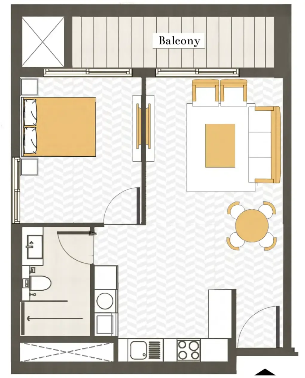 1 bedroom Apartments floor plan at Ashwood Residences