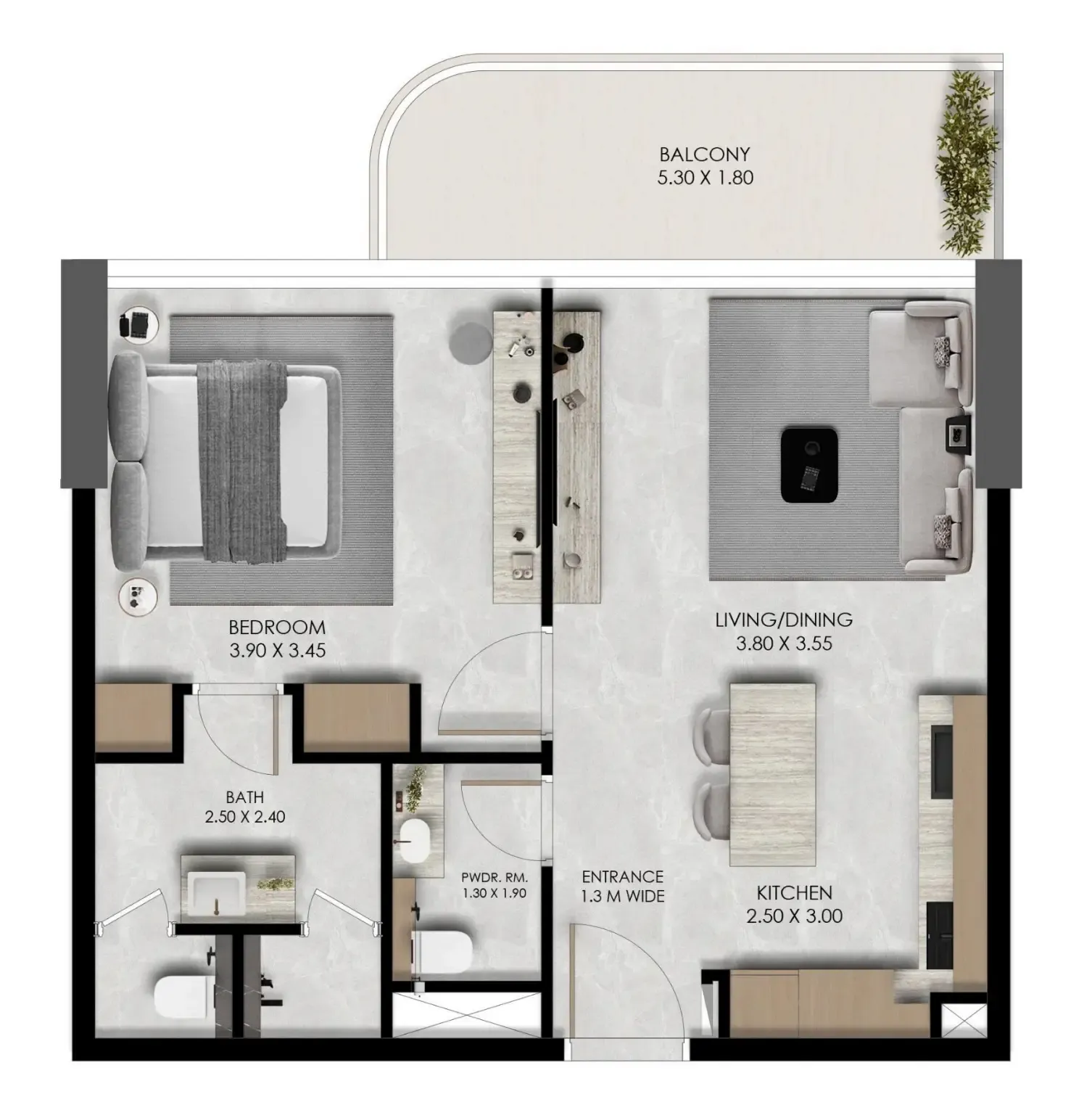 1 bedroom Apartments floor plan at Verano by Prescott