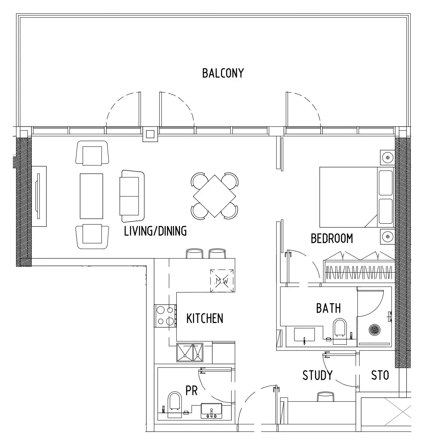 1 bedroom Apartments floor plan at Damac District