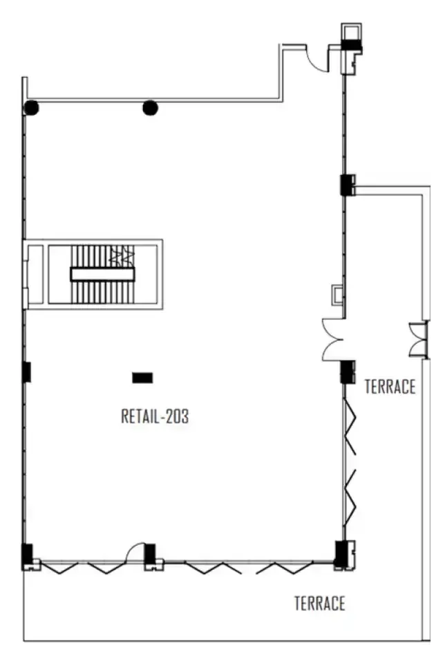  bedroom Retail floor plan at Monarch