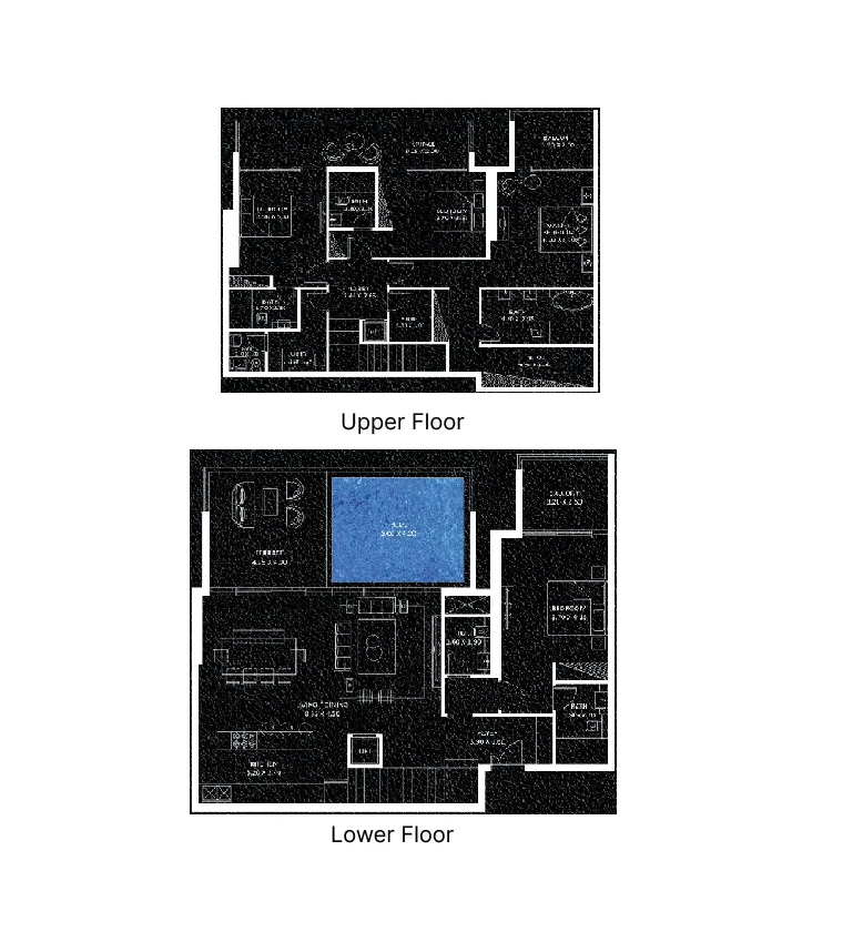 4 bedroom Penthouse floor plan at Viewz