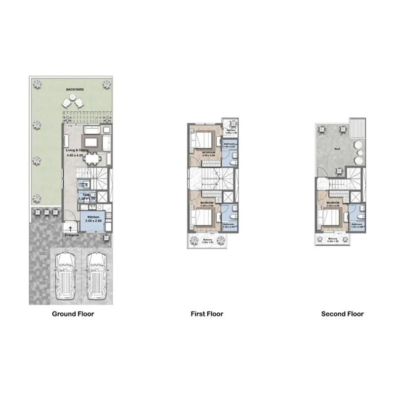 3 bedroom Townhouse floor plan at Reportage Hills