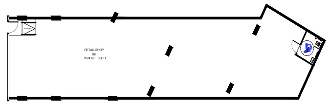  bedroom Retail floor plan at Binghatti Flare