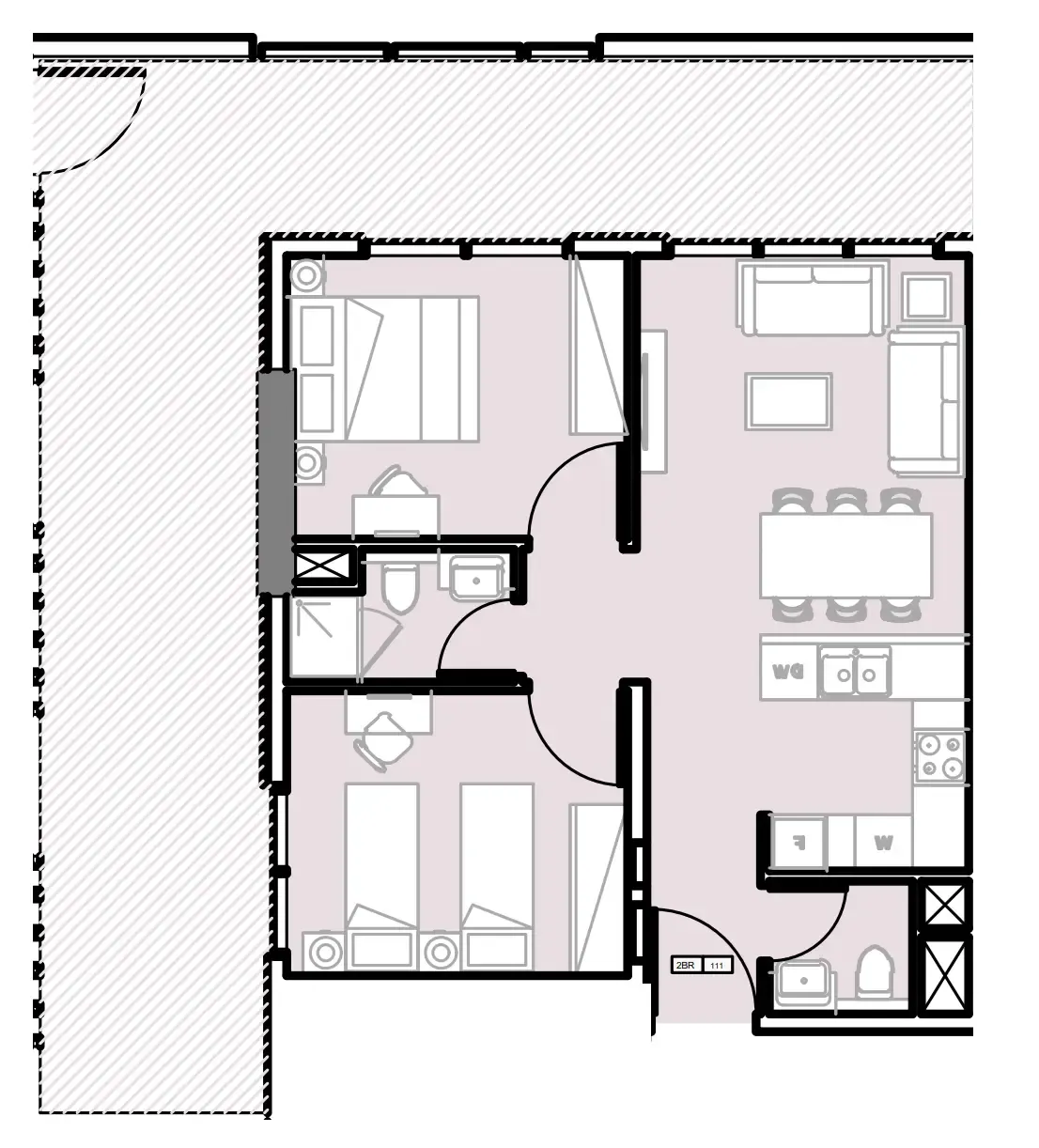2 bedroom Apartments floor plan at Verdana III