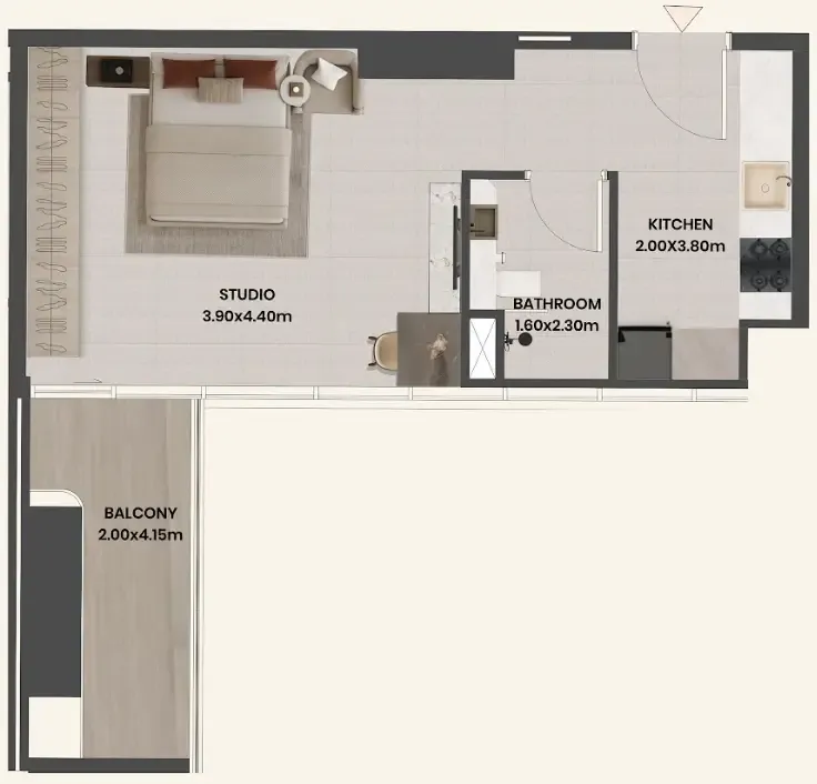 0 bedroom Apartments floor plan at Divine Al Barari