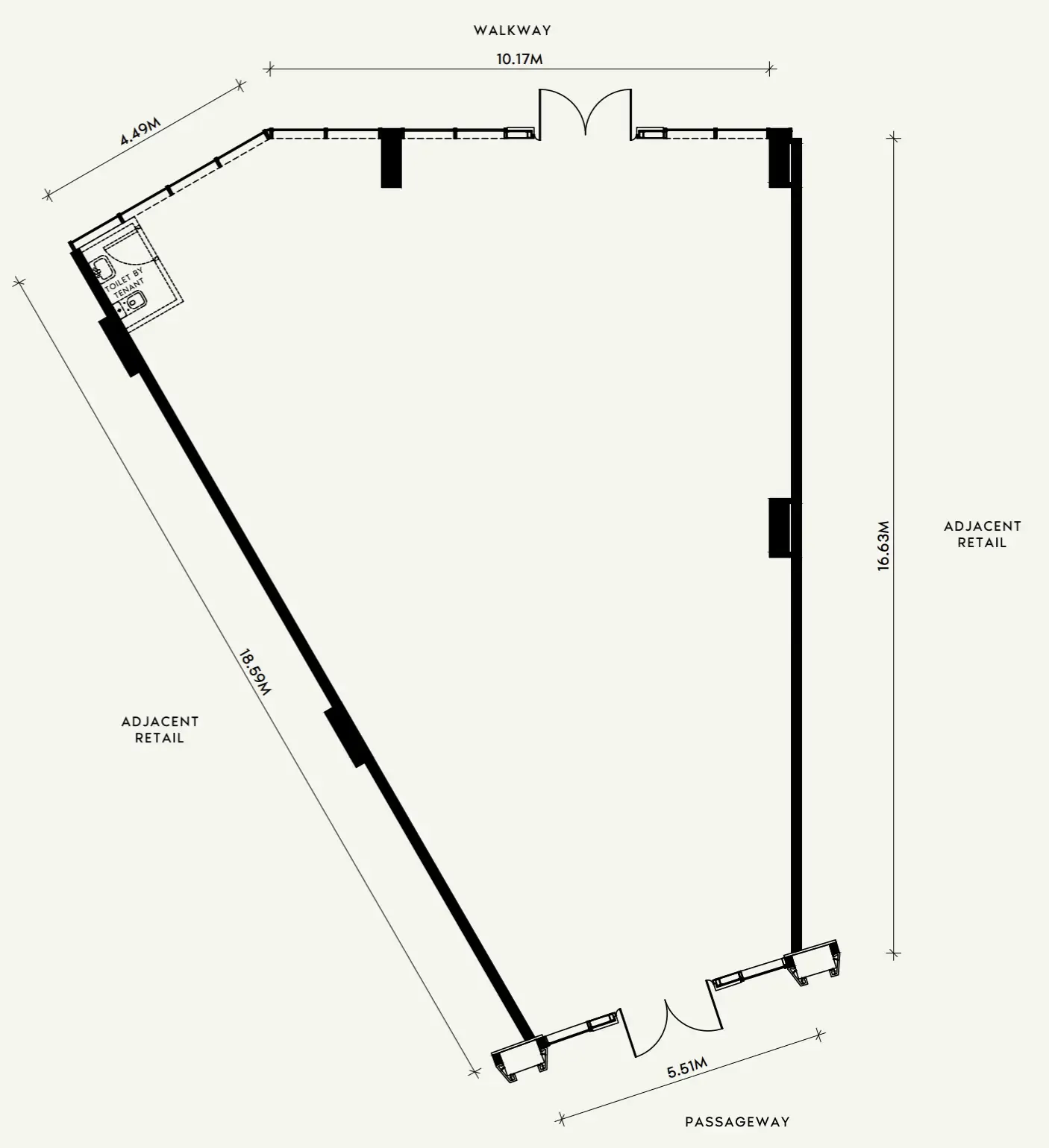  bedroom Retail floor plan at Riviera Rêve