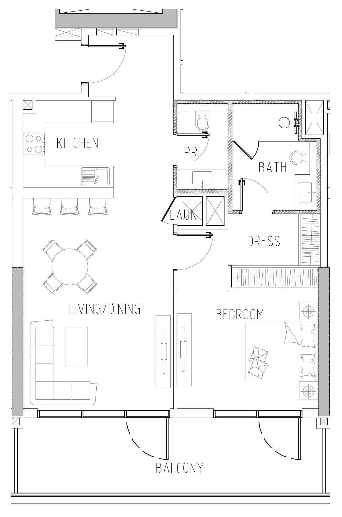 1 bedroom Apartments floor plan at Damac Riverside Views