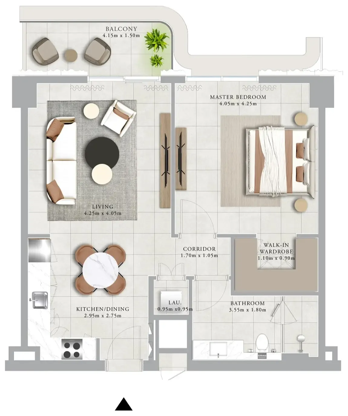 1 bedroom Apartments floor plan at Clearpoint