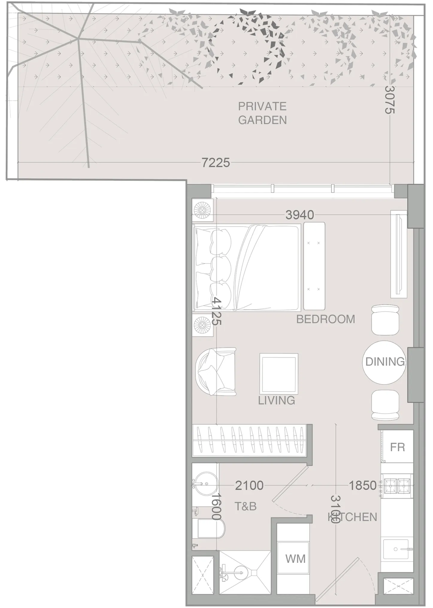 0 bedroom Apartments floor plan at IR1DIAN Park 2