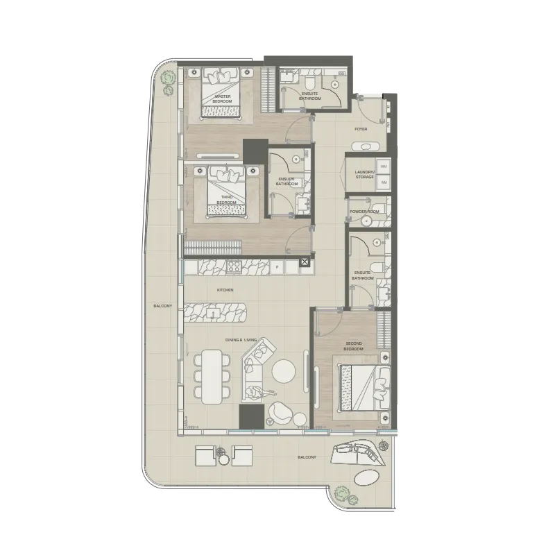 0 bedroom Apartments floor plan at Mondrian Phases 1 and 2