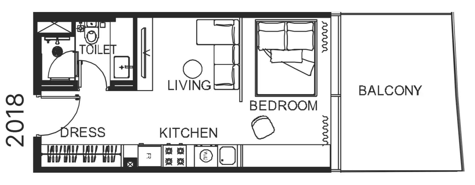 0 bedroom Apartments floor plan at The WOW Tower
