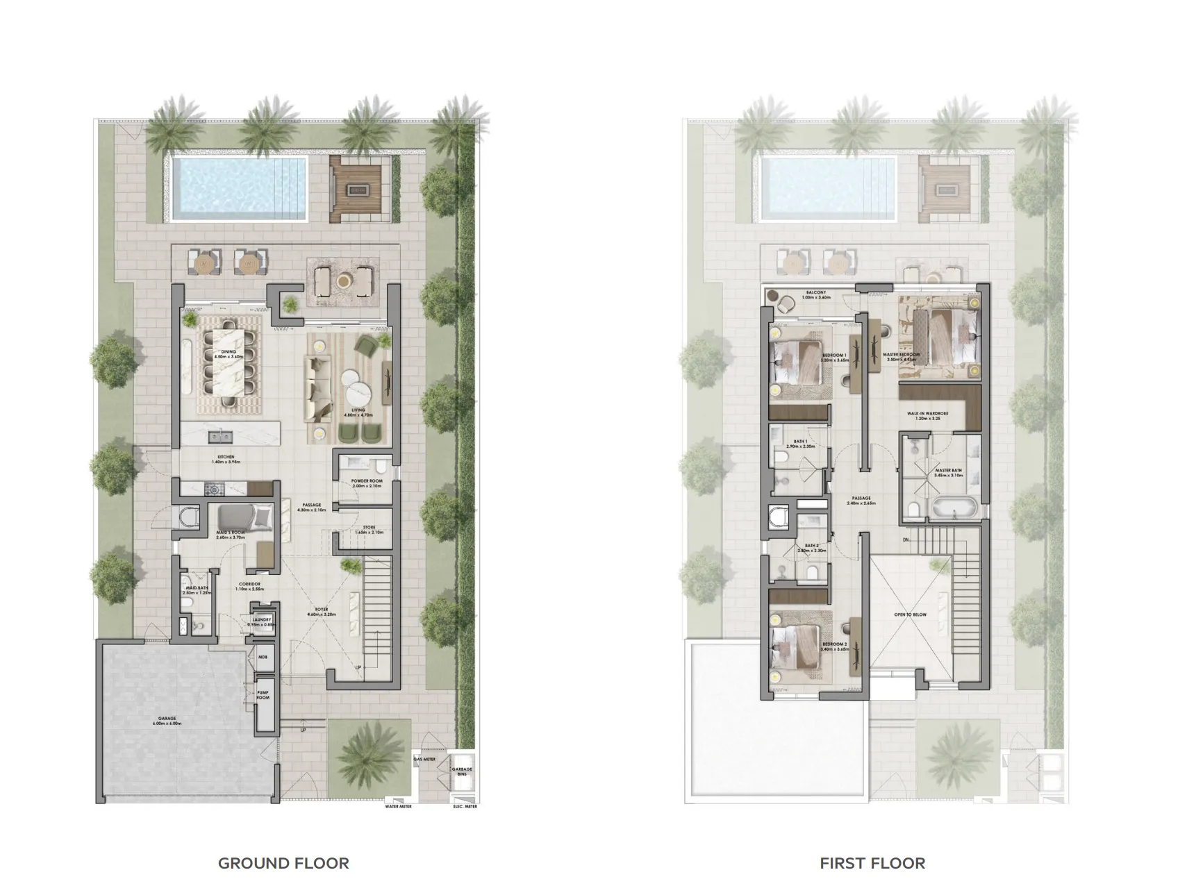 3 bedroom Villa floor plan at Salva