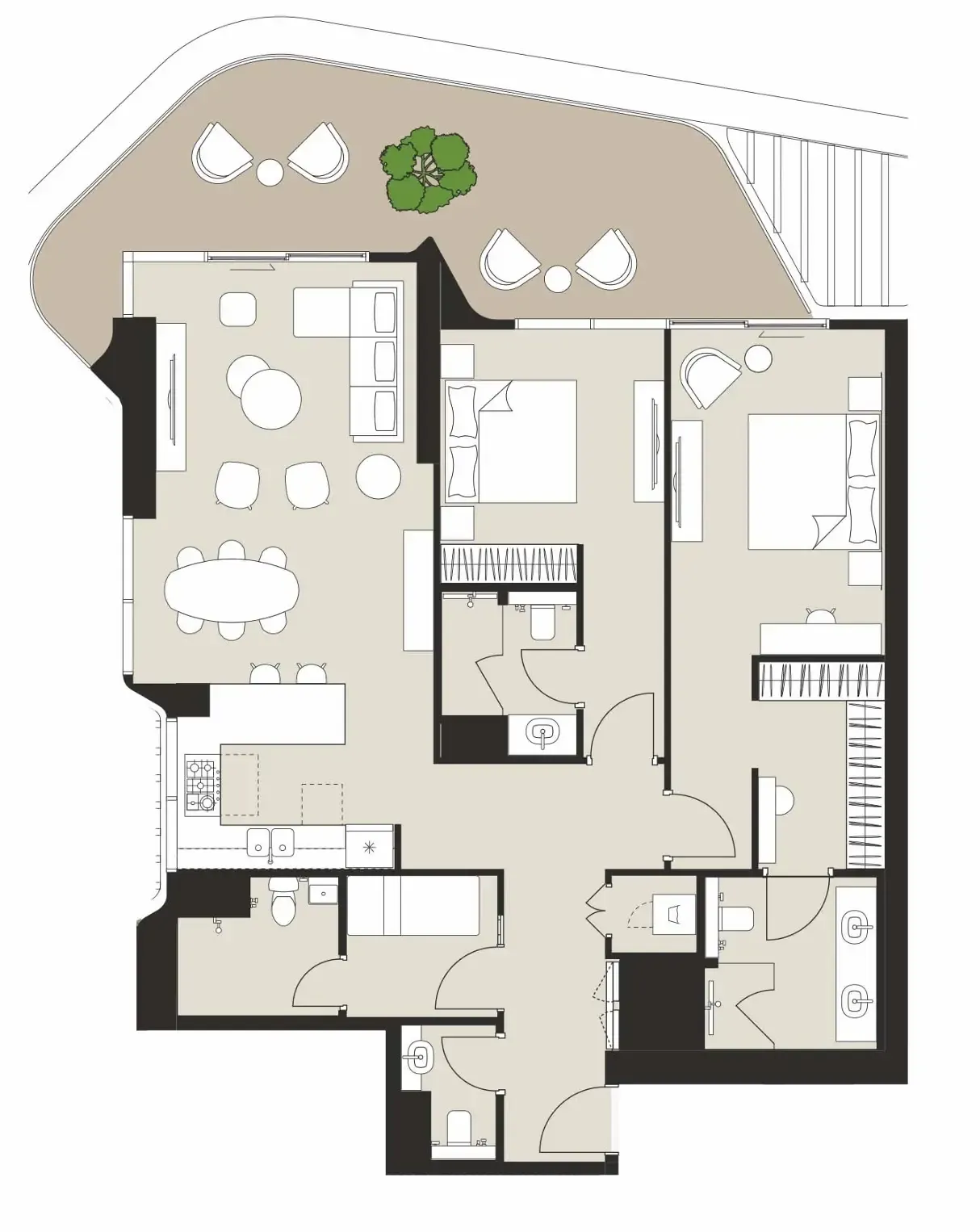 2 bedroom Apartments floor plan at Artistry One Residences