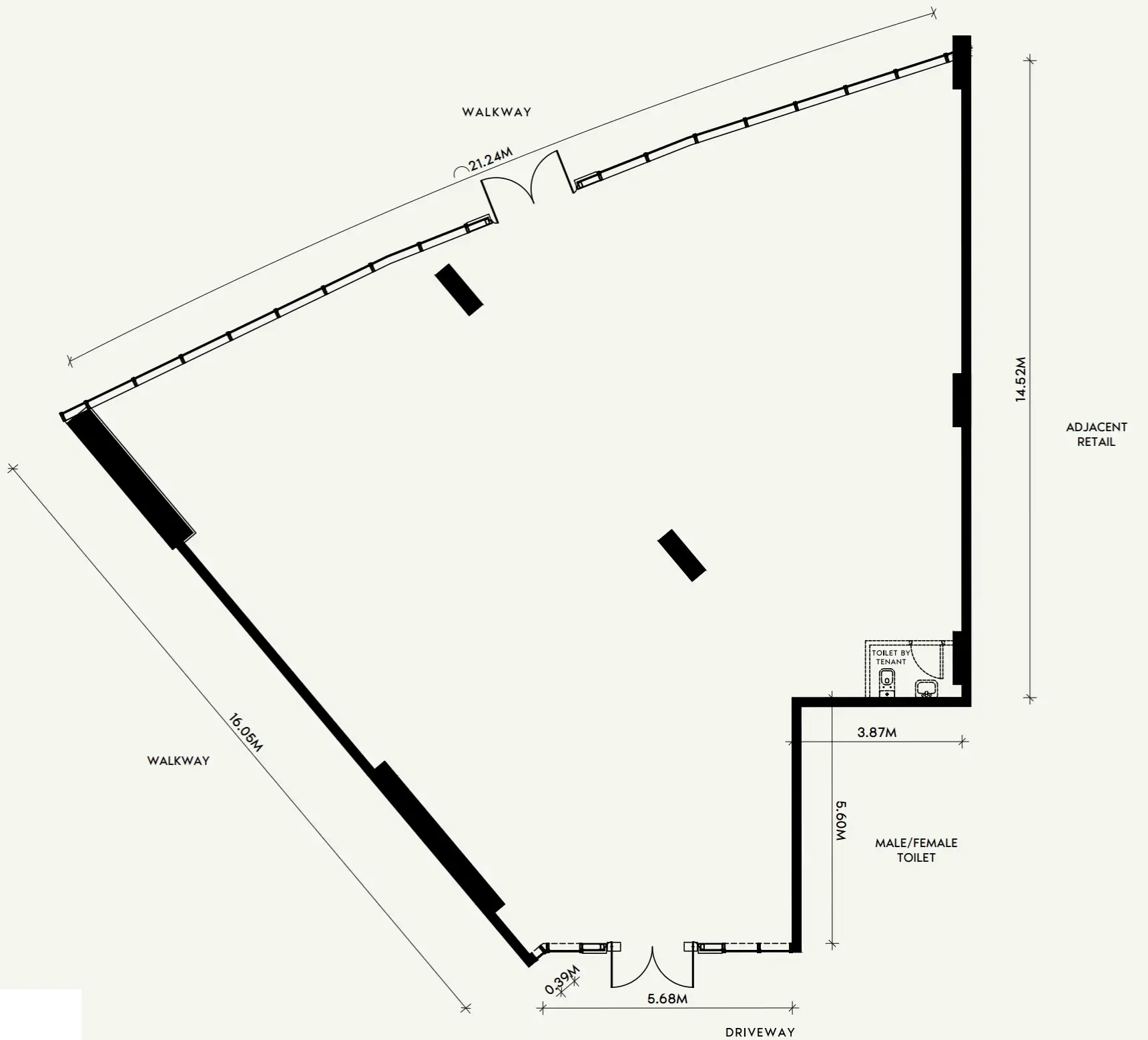  bedroom Retail floor plan at Riviera Rêve
