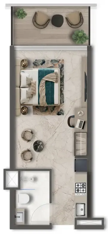 0 bedroom Apartments floor plan at Treppan Vision