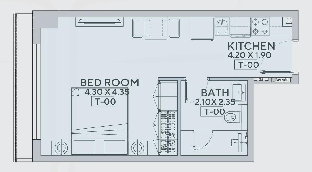 0 bedroom Apartments floor plan at Trillium Heights