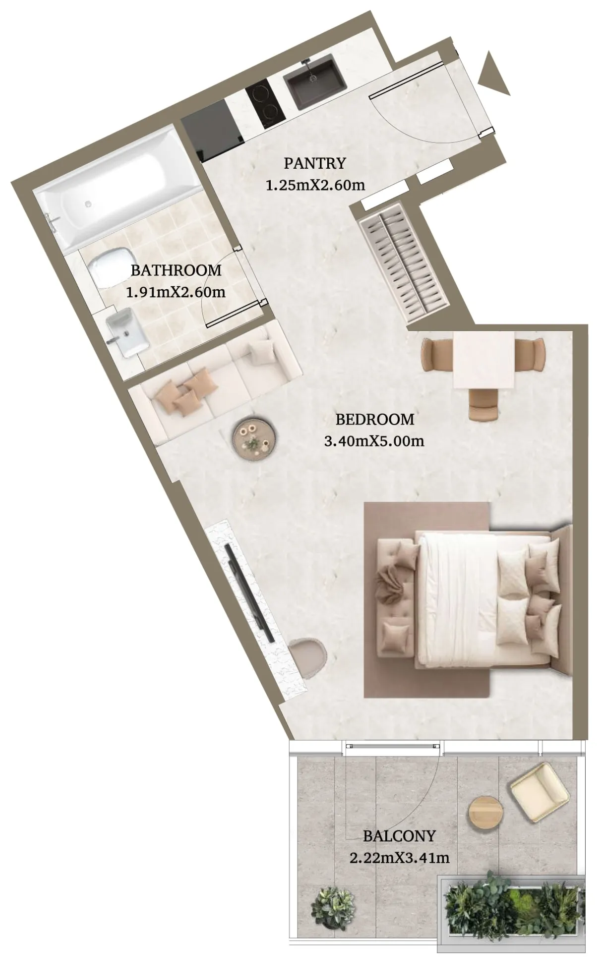 0 bedroom Apartments floor plan at Arthouse Hills