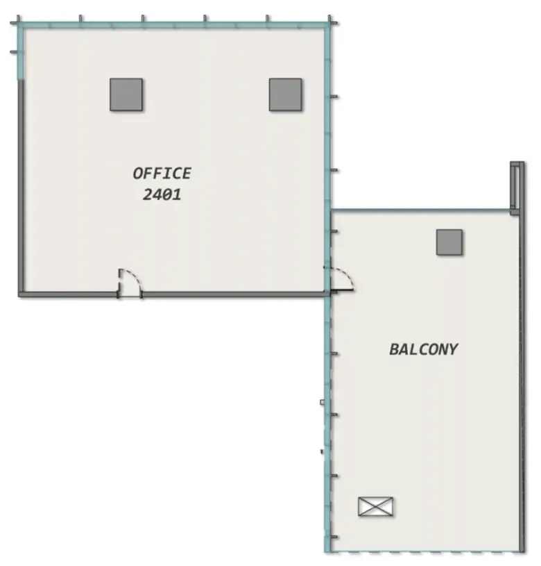  bedroom Office floor plan at Samana Barari Avenue