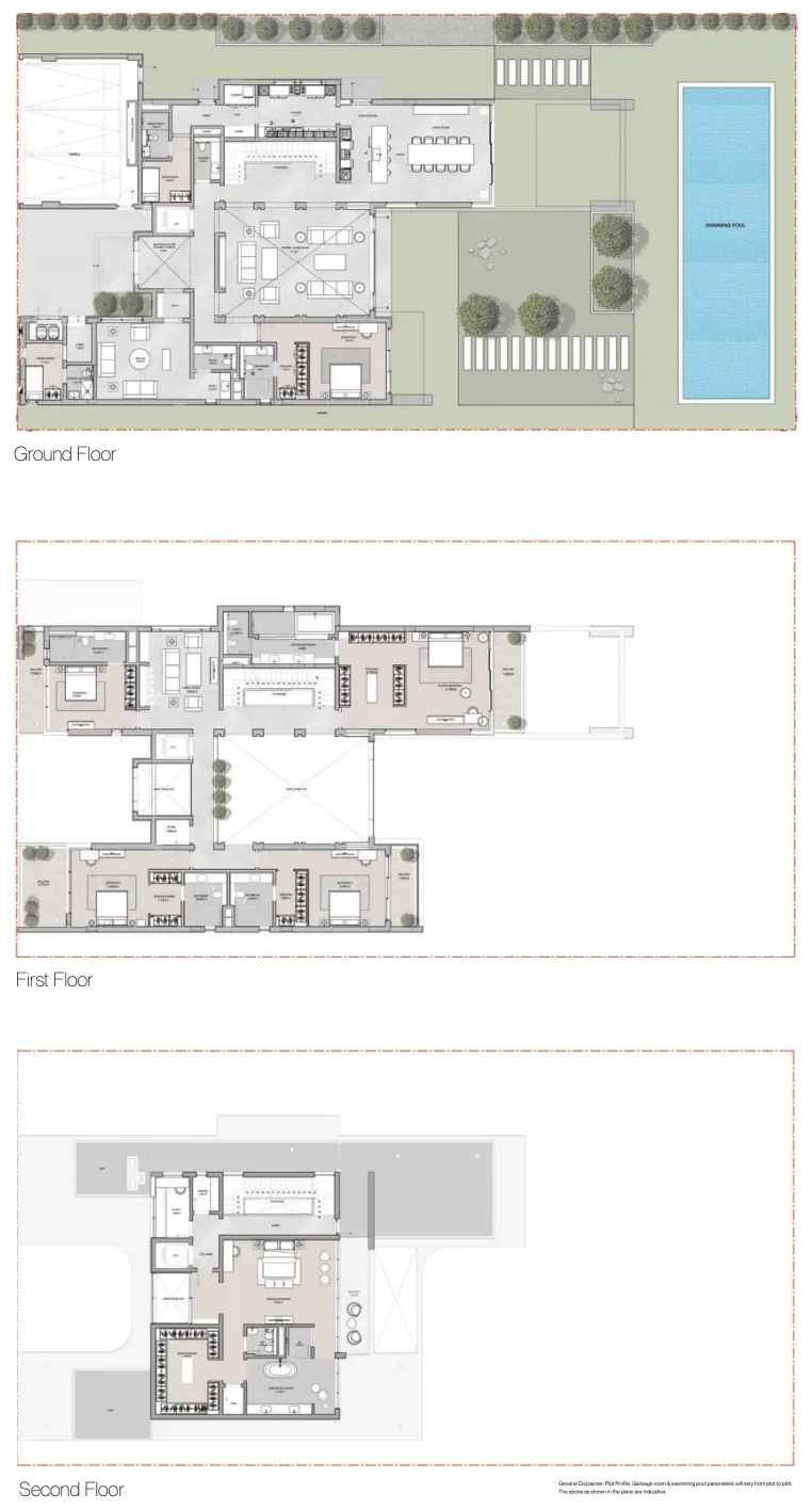 6 bedroom Villa floor plan at Sobha Siniya Island Villas Phases 1 and 2