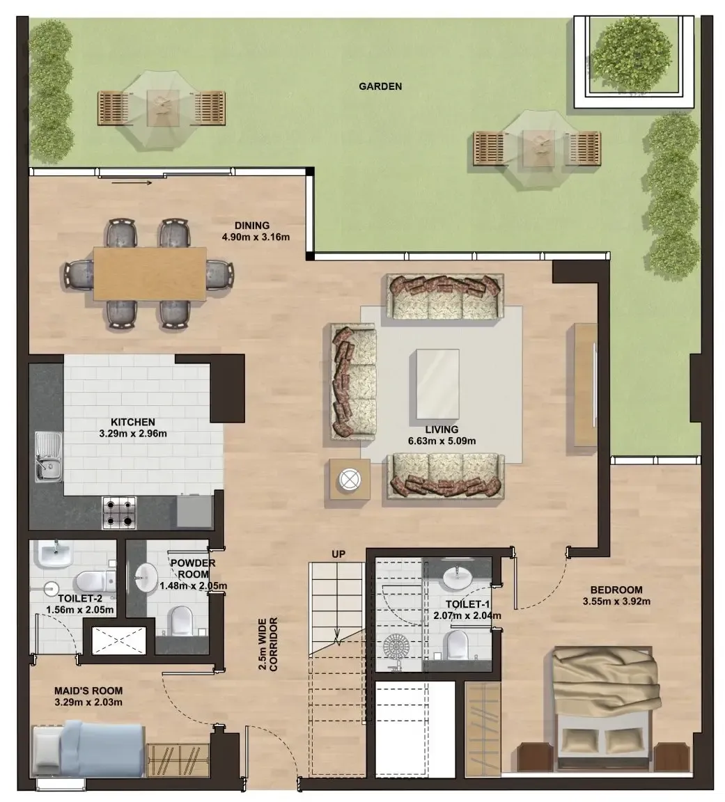4 bedroom Townhouse floor plan at Gemini Splendor