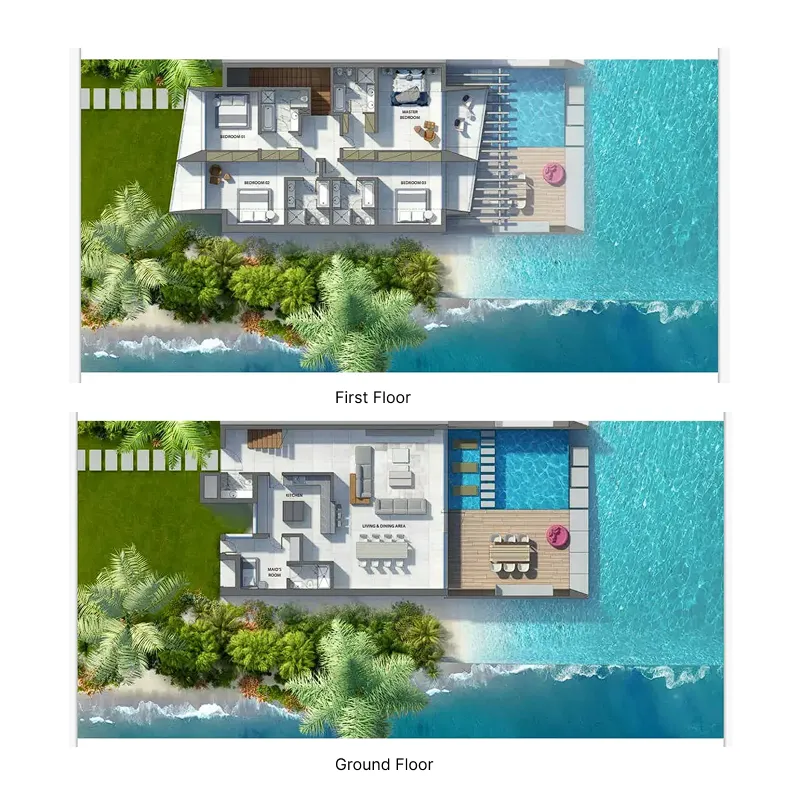 4 bedroom Villa floor plan at The Heart of Europe - Germany Island