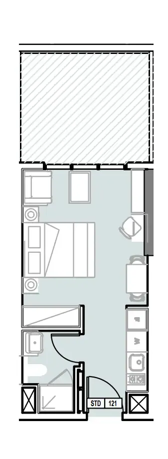 0 bedroom Apartments floor plan at Verdana III