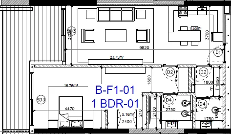 1 bedroom Apartments floor plan at Gateway Porto Al Zorah