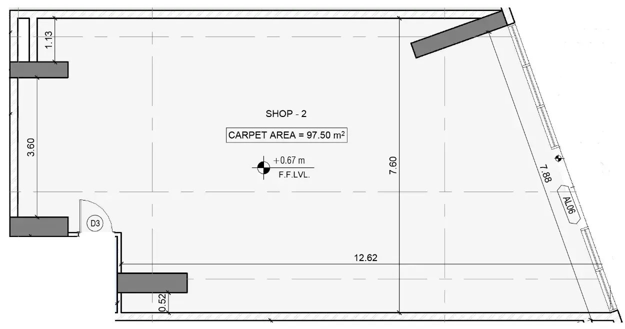  bedroom Retail floor plan at Peace Avenue