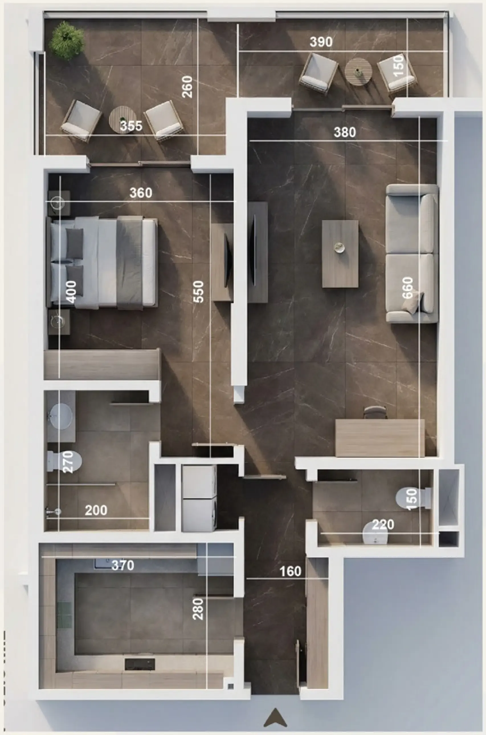 1 bedroom Apartments floor plan at ICONA Residence