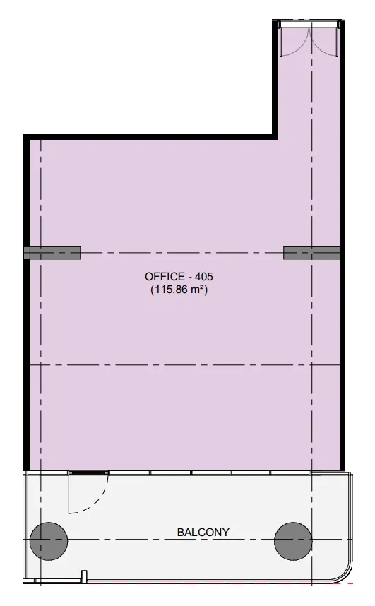  bedroom Office floor plan at Azizi Emerald