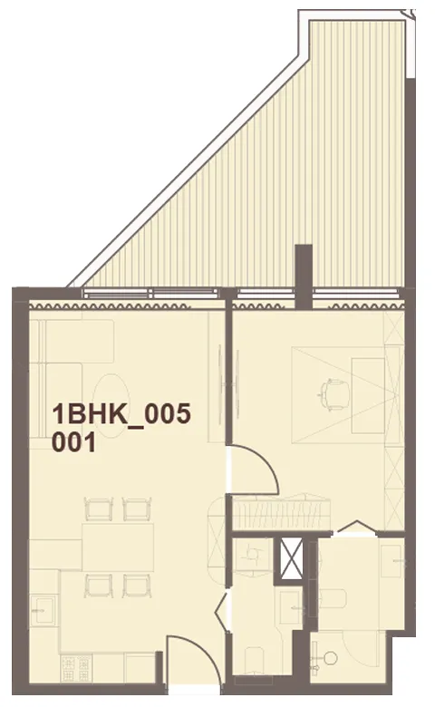 1 bedroom Apartments floor plan at J-Haus Residence
