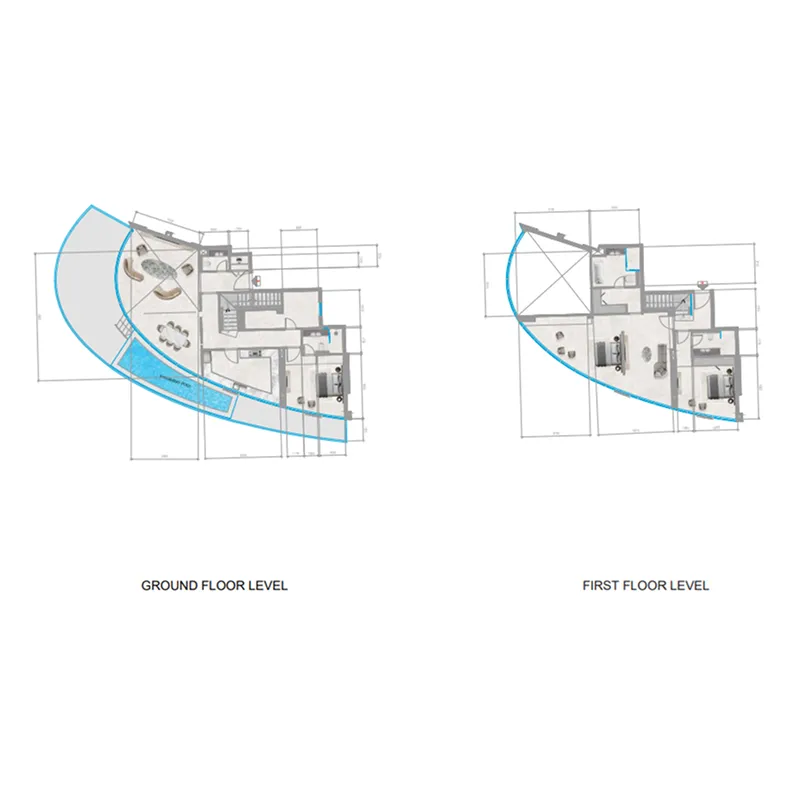 3 bedroom Duplex floor plan at Orchid Towers Phase 1