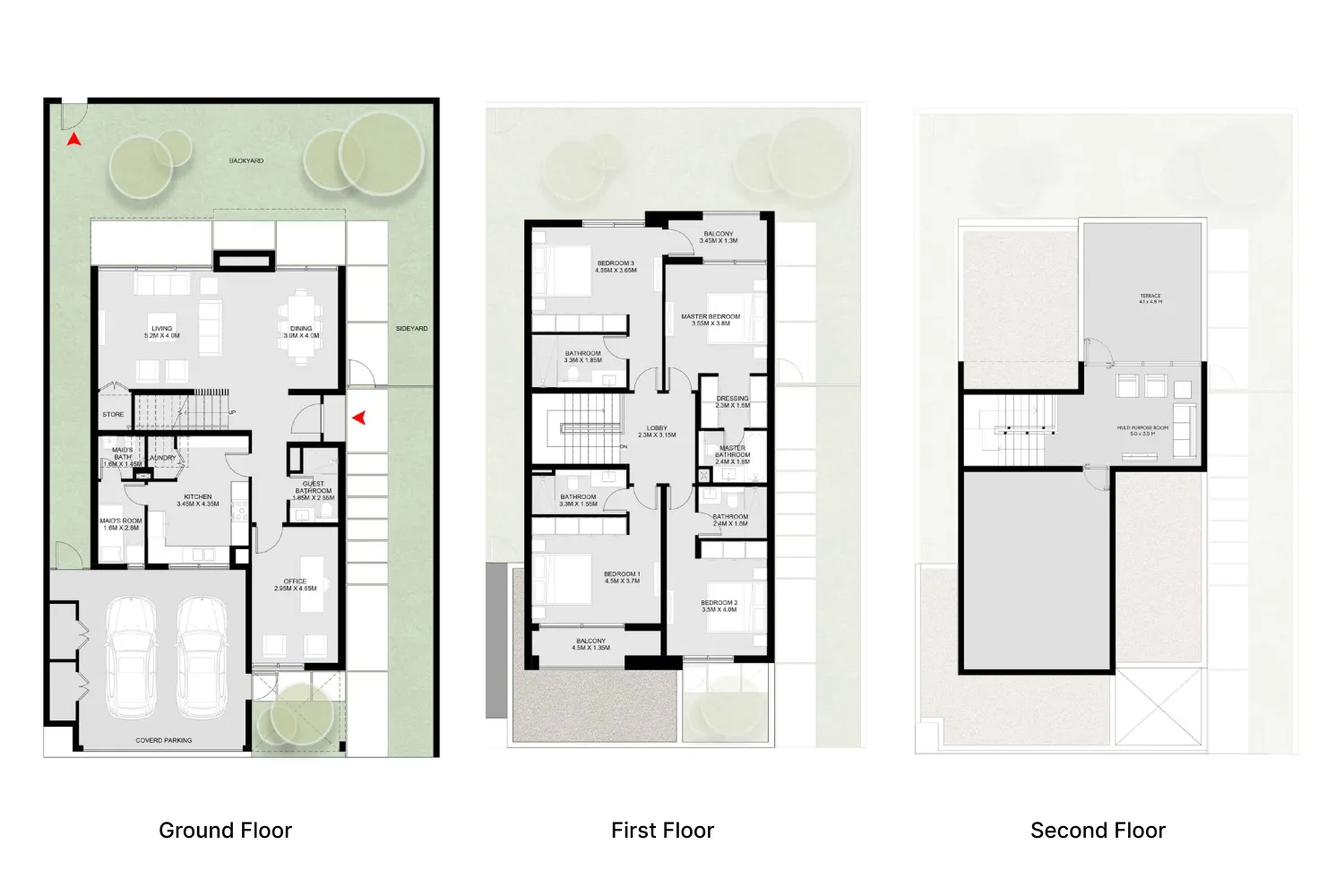 4 bedroom Villa floor plan at Masaar 3 Laura