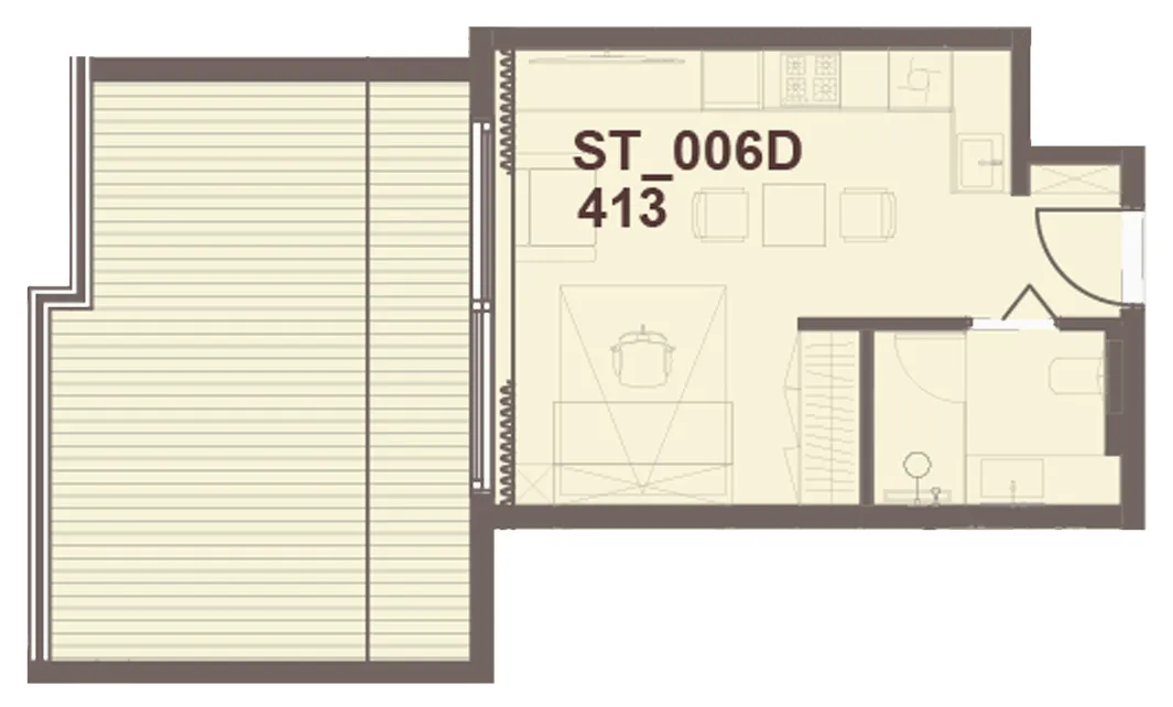 0 bedroom Apartments floor plan at J-Haus Residence