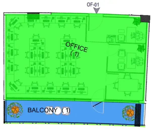 bedroom Office floor plan at Celesto 4