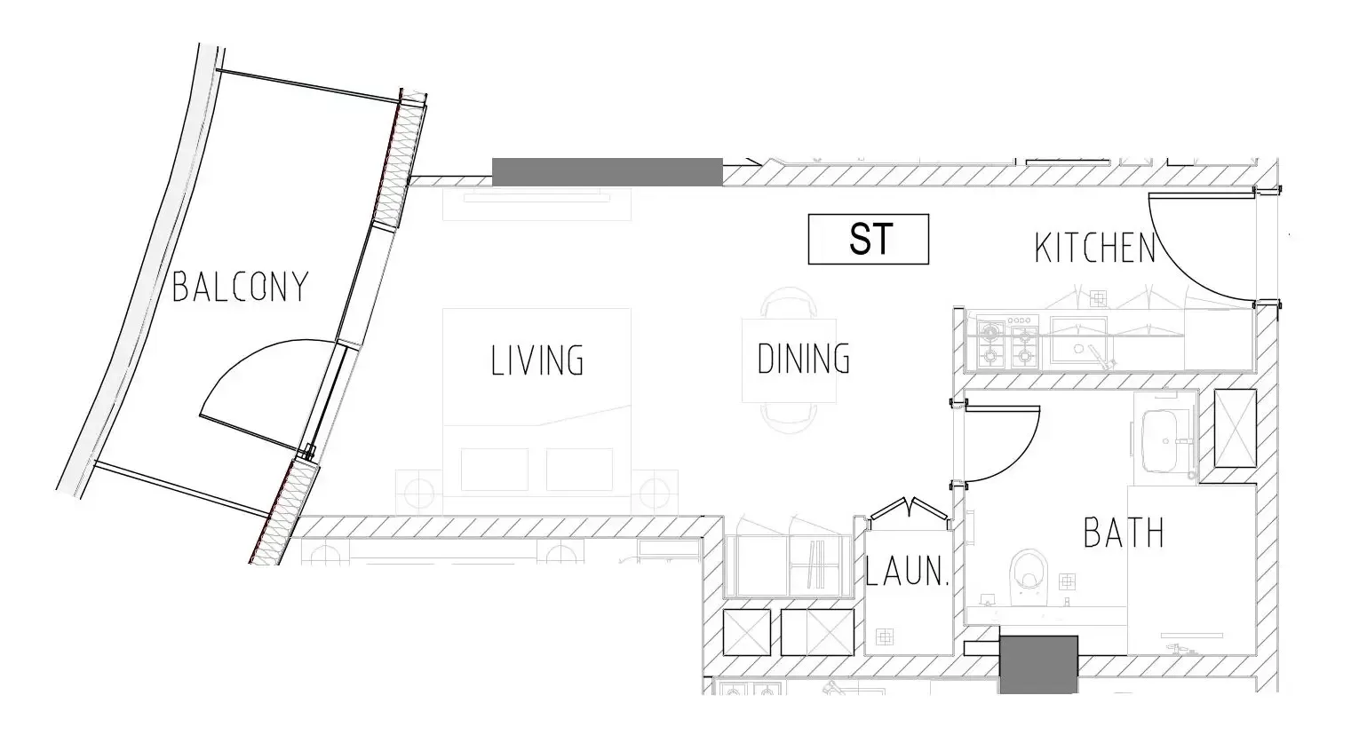0 bedroom Apartments floor plan at Altitude de Grisogono