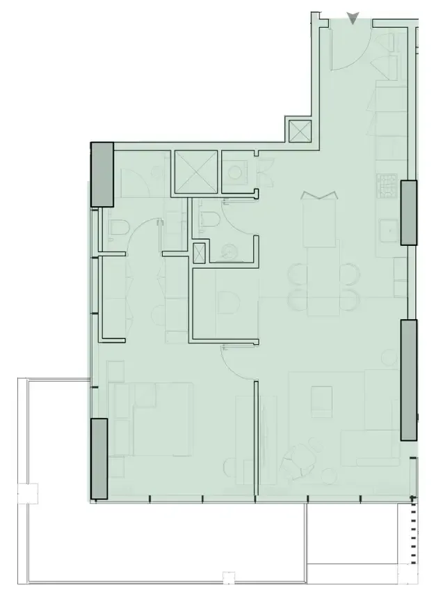 1 bedroom Apartments floor plan at Wynwood Horizon