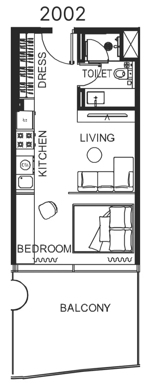 0 bedroom Apartments floor plan at The WOW Tower