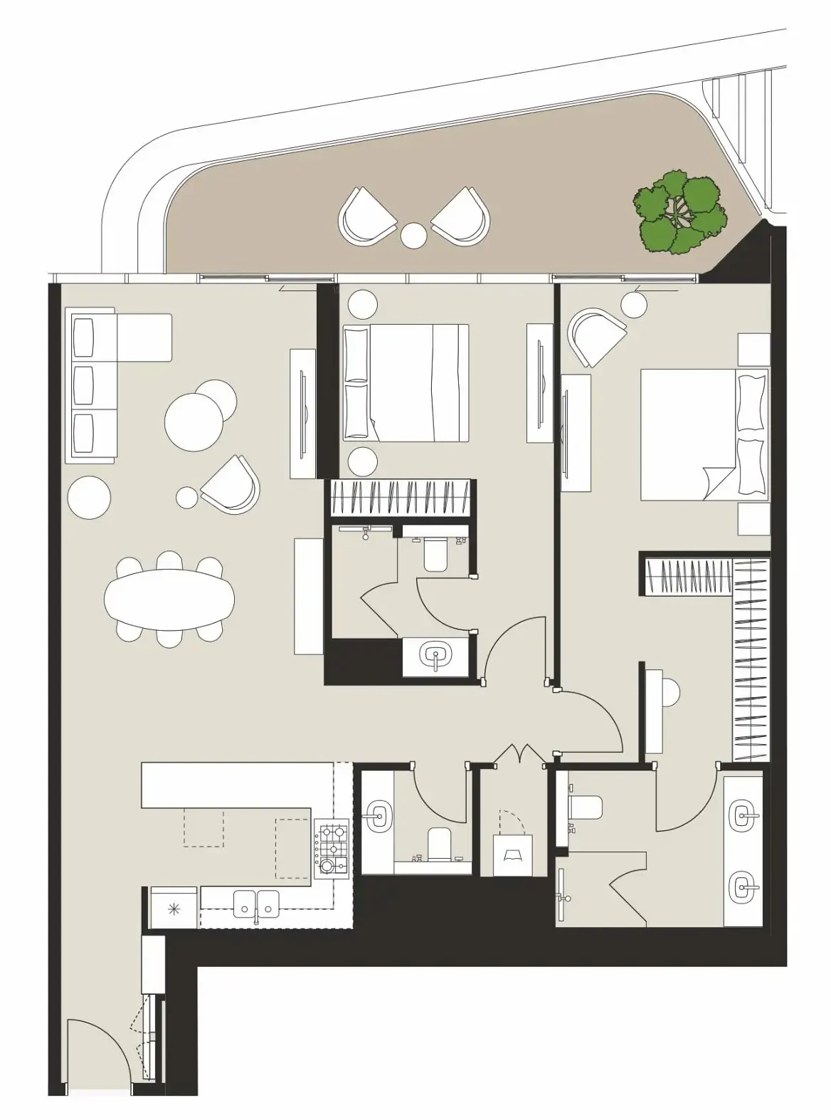 2 bedroom Apartments floor plan at Artistry One Residences