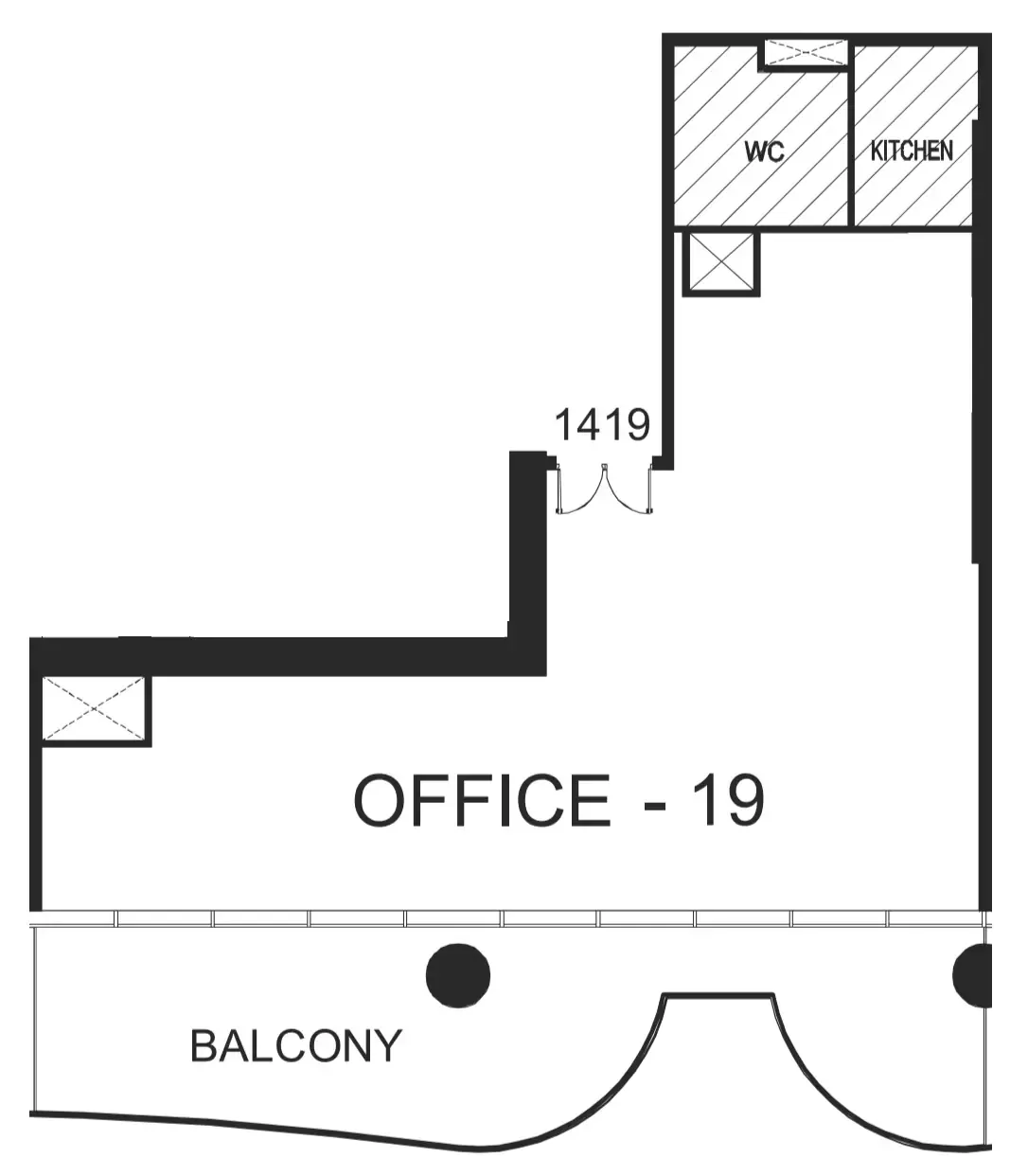  bedroom Office floor plan at The WOW Tower