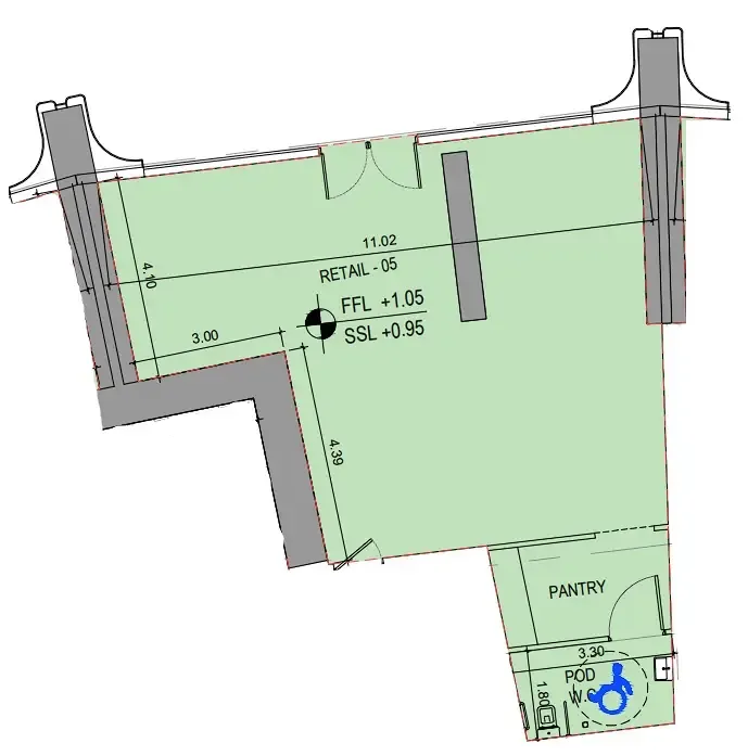 bedroom Retail floor plan at Vision Iconic