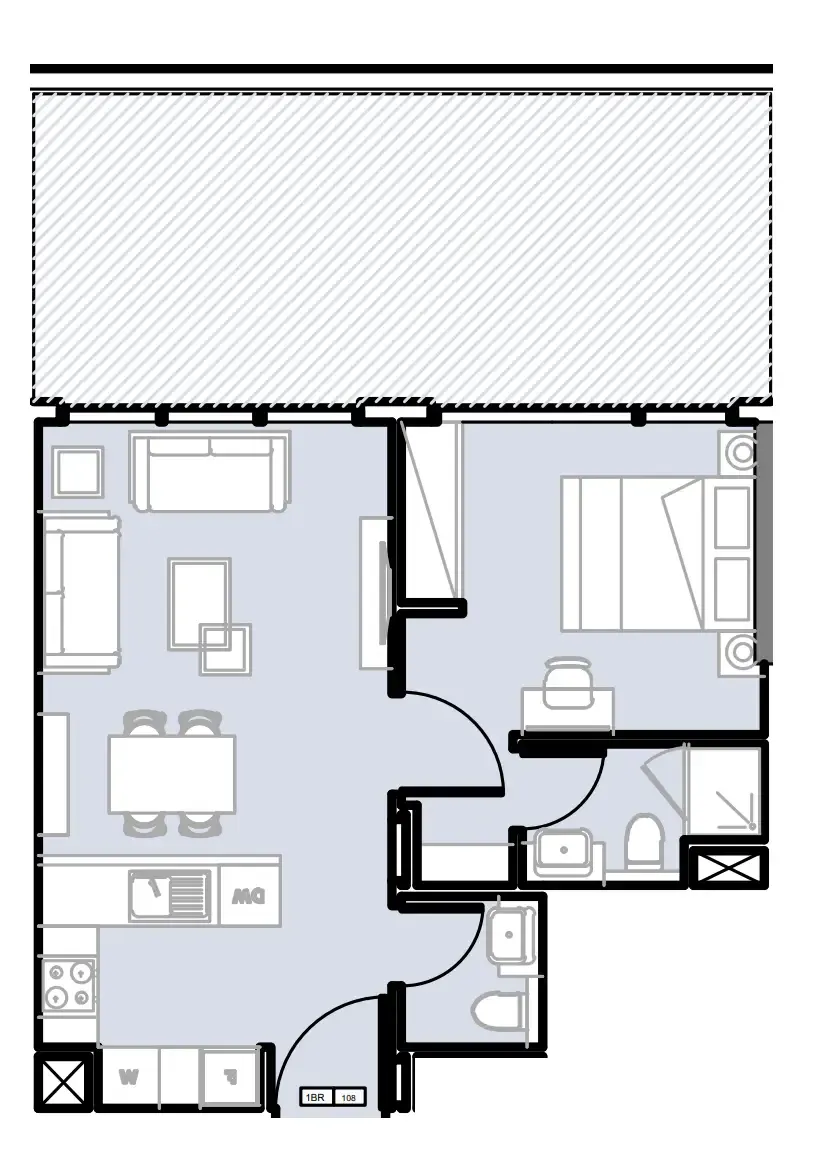 1 bedroom Apartments floor plan at Verdana III