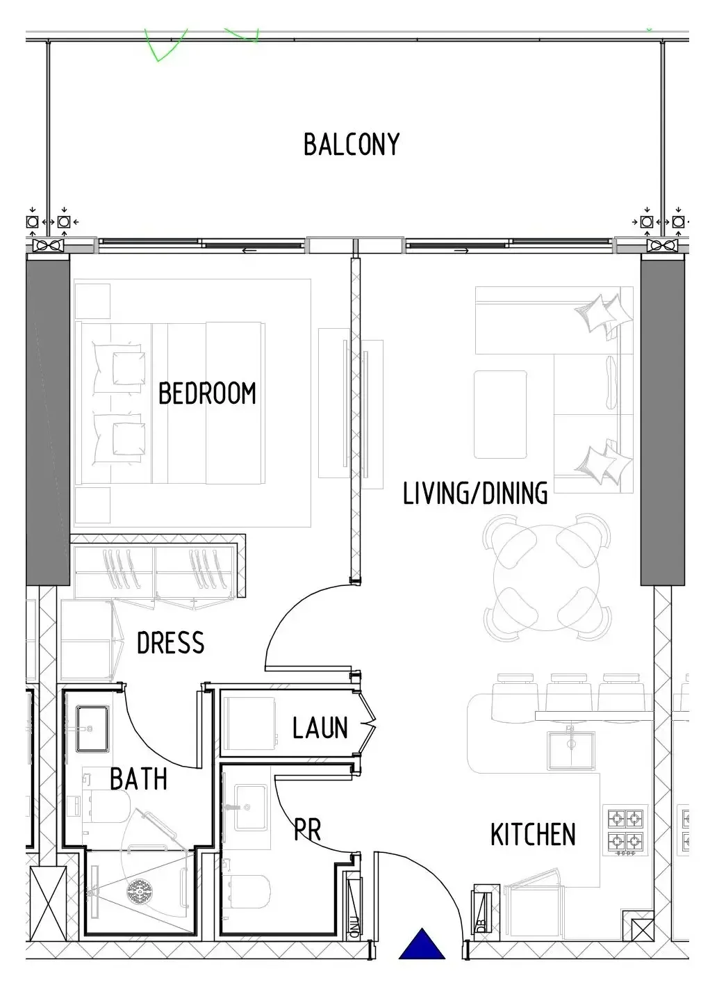 1 bedroom Apartments floor plan at Chelsea Residences